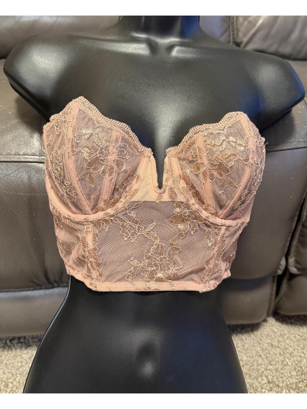 BRA Victoria's Secret Dream Angels Strapless Lace Bustier Bra 32D